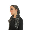 Black and white Headscarf