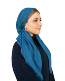 Teal gauze Headscarf