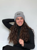 Cuffed heather grey beanie