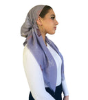 Grey colored butterflies Headscarf