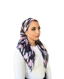 pink houndstooth Headscarf