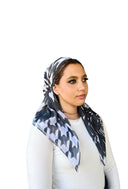 Floral houndstooth Headscarf