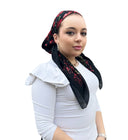 Floral silky material Headscarf