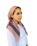 Mini houndstooth Mauve Headscarf