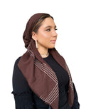 Brown lined Headscarf