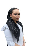 Metallic silver galaxy Headscarf