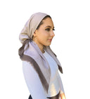 Taupe Colorblock Headscarf